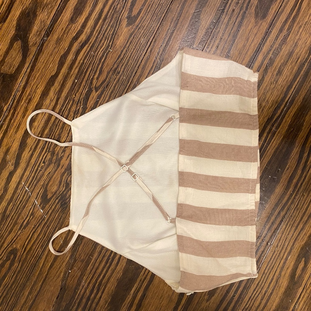 Striped cropped tank
